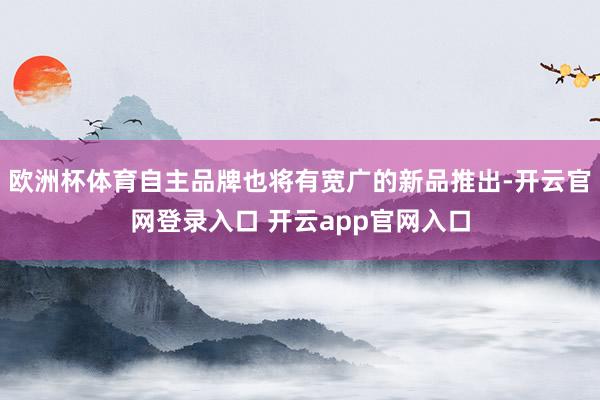 欧洲杯体育自主品牌也将有宽广的新品推出-开云官网登录入口 开云app官网入口