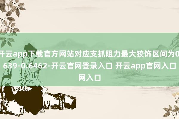 开云app下载官方网站对应支抓阻力最大狡饰区间为0.639-0.6462-开云官网登录入口 开云app官网入口