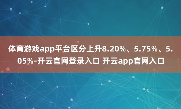 体育游戏app平台区分上升8.20%、5.75%、5.05%-开云官网登录入口 开云app官网入口