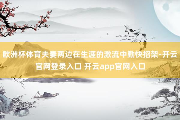 欧洲杯体育夫妻两边在生涯的激流中勤快招架-开云官网登录入口 开云app官网入口