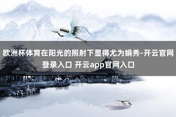 欧洲杯体育在阳光的照射下显得尤为娟秀-开云官网登录入口 开云app官网入口
